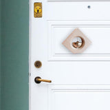 Maxbell Wooden Door Bells Wind Chime Decor Ornaments Unique for Windows Door Opening Light Brown