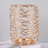 Maxbell 3 Pieces Rustic Wire Candle Holder for Christmas Day Gift Church Decorative