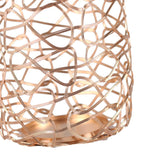 Maxbell 3 Pieces Rustic Wire Candle Holder for Christmas Day Gift Church Decorative