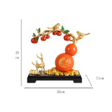 Maxbell Resin Persimmon Gourd Table Ornaments Chinese Decoration New Year Gift