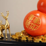 Maxbell Resin Persimmon Gourd Table Ornaments Chinese Decoration New Year Gift