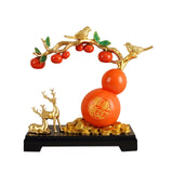 Maxbell Resin Persimmon Gourd Table Ornaments Chinese Decoration New Year Gift