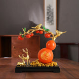 Maxbell Resin Persimmon Gourd Table Ornaments Chinese Decoration New Year Gift