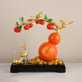 Maxbell Resin Persimmon Gourd Table Ornaments Chinese Decoration New Year Gift