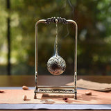 Maxbell Alloy Hollow Incense Burner Incense Holder for Meditation Yoga Living Room 15.5x9.5x30cm Argent