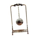 Maxbell Alloy Hollow Incense Burner Incense Holder for Meditation Yoga Living Room 15.5x9.5x30cm Argent