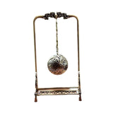 Maxbell Alloy Hollow Incense Burner Incense Holder for Meditation Yoga Living Room 15.5x9.5x30cm Argent