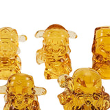 Maxbell 5 Pieces Crystal Chinese God of Wealth Figurines for Bookshelf Decoration