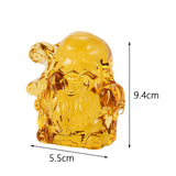 Maxbell 5 Pieces Crystal Chinese God of Wealth Figurines for Bookshelf Decoration