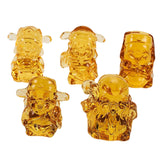 Maxbell 5 Pieces Crystal Chinese God of Wealth Figurines for Bookshelf Decoration