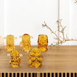 Maxbell 5 Pieces Crystal Chinese God of Wealth Figurines for Bookshelf Decoration
