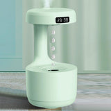Maxbell Desktop Humidifier Low Noise 800ml Antigravity Water Drop Night Light Green
