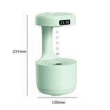 Maxbell Desktop Humidifier Low Noise 800ml Antigravity Water Drop Night Light Green