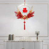 Maxbell Chinese Wreath Hanging Garland Adornment New Year Decoration for Decor Style C