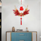 Maxbell Chinese Wreath Hanging Garland Adornment New Year Decoration for Decor Style C