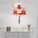 Maxbell Chinese Wreath Hanging Garland Adornment New Year Decoration for Decor Style D