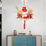 Maxbell Chinese Wreath Hanging Garland Adornment New Year Decoration for Decor Style D