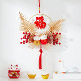 Maxbell Chinese Wreath Hanging Garland Adornment New Year Decoration for Decor Style D