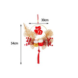 Maxbell Chinese Wreath Hanging Garland Adornment New Year Decoration for Decor Style D