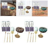 Maxbell 9x Incense Tools Set Incense Shovel Incense Spoon Incense Brush Incense Road Brown