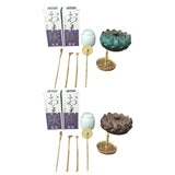 Maxbell 9x Incense Tools Set Incense Shovel Incense Spoon Incense Brush Incense Road Brown
