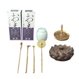 Maxbell 9x Incense Tools Set Incense Shovel Incense Spoon Incense Brush Incense Road Brown