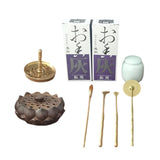 Maxbell 9x Incense Tools Set Incense Shovel Incense Spoon Incense Brush Incense Road Brown