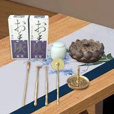 Maxbell 9x Incense Tools Set Incense Shovel Incense Spoon Incense Brush Incense Road Brown