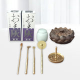 Maxbell 9x Incense Tools Set Incense Shovel Incense Spoon Incense Brush Incense Road Brown