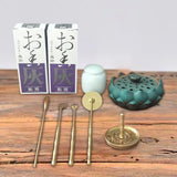 Maxbell 9x Incense Tools Set Incense Shovel Incense Spoon Incense Brush Incense Road Green