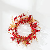 Maxbell Chinese Artifical Red Berry Wreath Crafts Wedding Room Decor Durable DIY