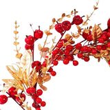 Maxbell Chinese Artifical Red Berry Wreath Crafts Wedding Room Decor Durable DIY