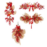 Maxbell Handcraft Chinese New Year Wreath Hanging Garland for Bedroom Home Decor Style A