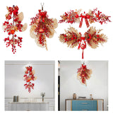Maxbell Handcraft Chinese New Year Wreath Hanging Garland for Bedroom Home Decor Style A