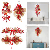 Maxbell Handcraft Chinese New Year Wreath Hanging Garland for Bedroom Home Decor Style A