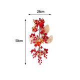 Maxbell Handcraft Chinese New Year Wreath Hanging Garland for Bedroom Home Decor Style A