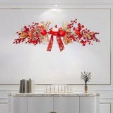 Maxbell Handcraft Chinese New Year Wreath Hanging Garland for Bedroom Home Decor Style B