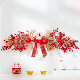 Maxbell Handcraft Chinese New Year Wreath Hanging Garland for Bedroom Home Decor Style B