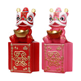 Maxbell Piggy Bank Sculpture Animal Statue Saving Box for Office Decoration Ornament Red