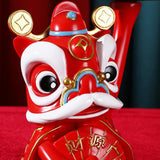 Maxbell Piggy Bank Sculpture Animal Statue Saving Box for Office Decoration Ornament Red