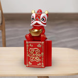 Maxbell Piggy Bank Sculpture Animal Statue Saving Box for Office Decoration Ornament Red