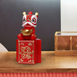 Maxbell Piggy Bank Sculpture Animal Statue Saving Box for Office Decoration Ornament Red