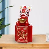 Maxbell Piggy Bank Sculpture Animal Statue Saving Box for Office Decoration Ornament Red