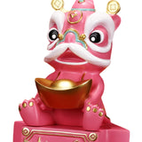 Maxbell Piggy Bank Sculpture Animal Statue Saving Box for Office Decoration Ornament Pink