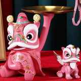 Maxbell Piggy Bank Sculpture Animal Statue Saving Box for Office Decoration Ornament Pink