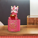 Maxbell Piggy Bank Sculpture Animal Statue Saving Box for Office Decoration Ornament Pink