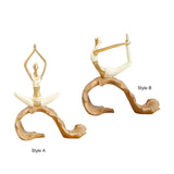 Maxbell Resin Yoga Girls Statue Table Decoration Elegant for Bedroom Office Creative Style A