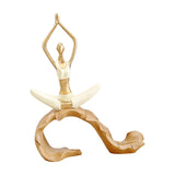 Maxbell Resin Yoga Girls Statue Table Decoration Elegant for Bedroom Office Creative Style A