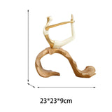 Maxbell Resin Yoga Girls Statue Table Decoration Elegant for Bedroom Office Creative Style B