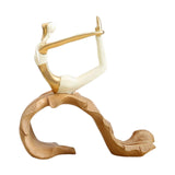 Maxbell Resin Yoga Girls Statue Table Decoration Elegant for Bedroom Office Creative Style B